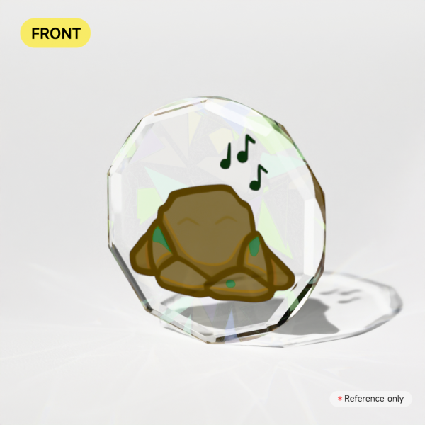 Content Rocky in an Orb- Gemstone Acrylic Block
