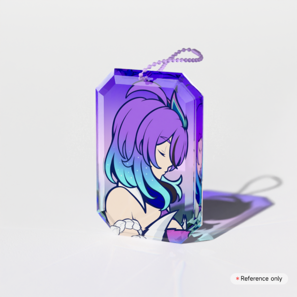 Elys Gemstone Thick Acrylic Block Keychains