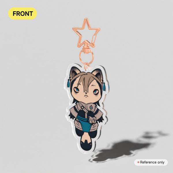 Zanka Cat Clear Acrylic Keychains