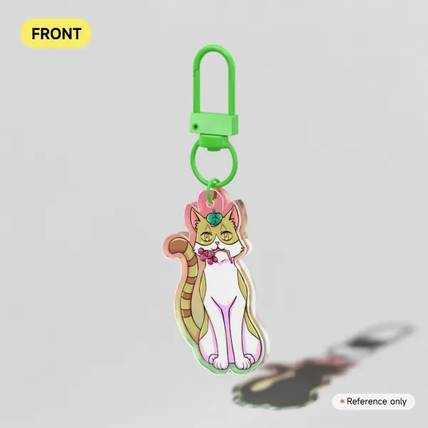 Acrylic Keychain - Haneko (Cat, Leaf, Berry) from Neko to Ryuu / The Cat And The Dragon