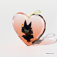 Cuteness Aggression Kiki Heart Acrylic Block Keychains
