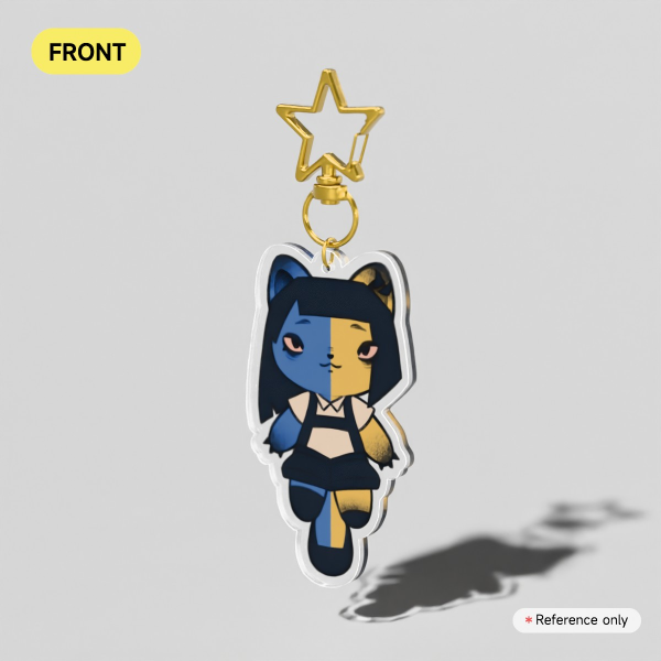 Ena Cat Clear Acrylic Keychains