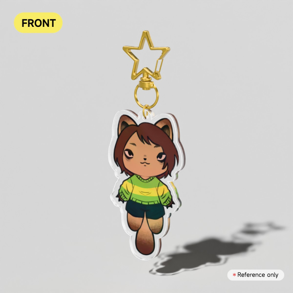 Chara Cat Clear Acrylic Keychains