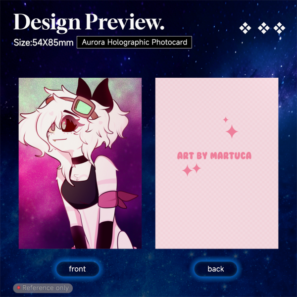 Angel Dust space explorer aurora photocard || hazbin hotel fancard | alien husk au