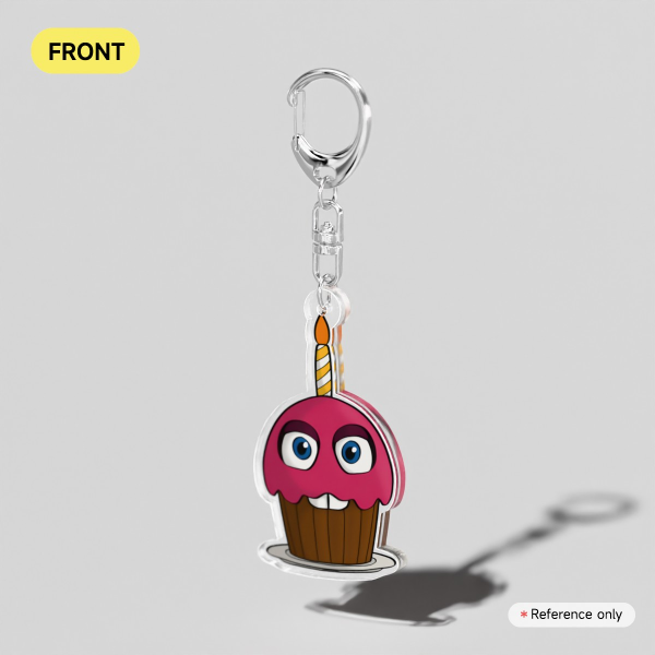 Mr Cupcake - Clear Acrylic Keychain
