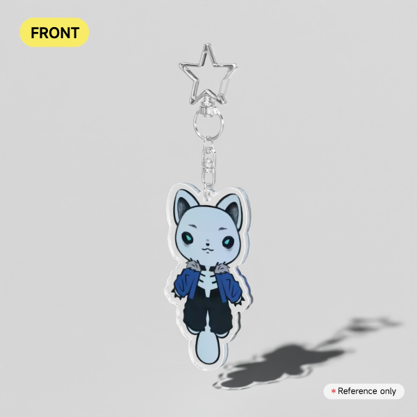 Sans Cat Clear Acrylic Keychains