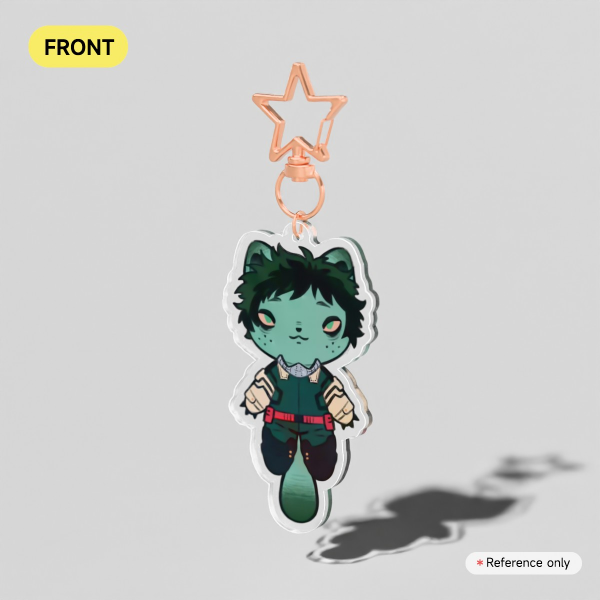 Izuku Cat Clear Acrylic Keychains