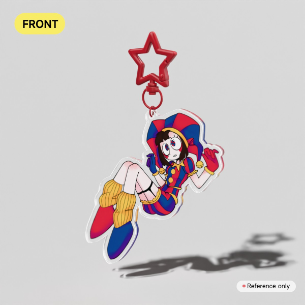 Cute Pomni Acrylic Keychains