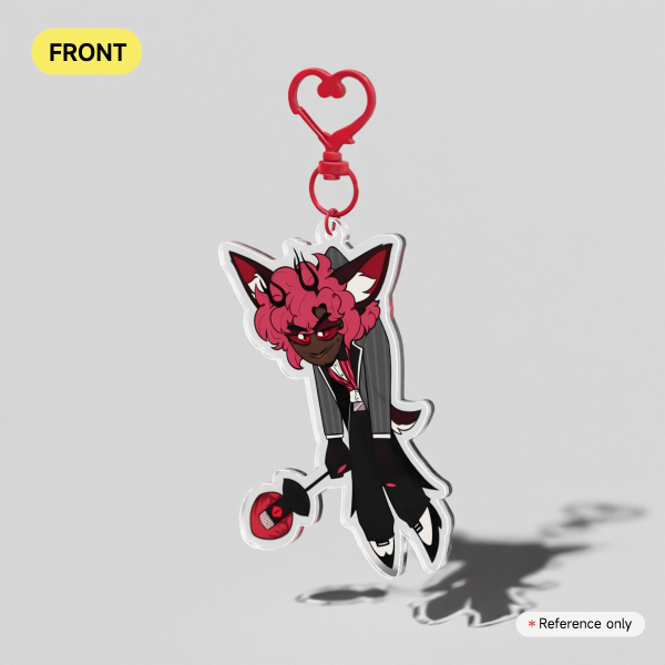 Chibi Alastor Clear Acrylic Keychain
