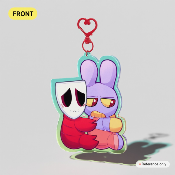 Ribbun Hug Pals |  Colored Edge Acrylic Keychains