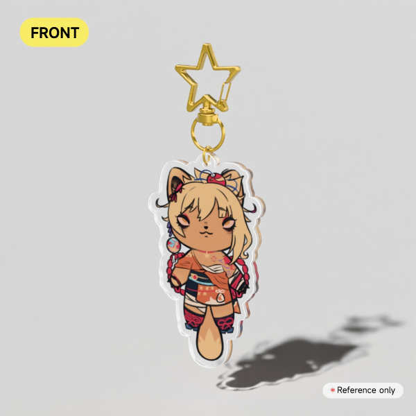 Yoimiya Cat Clear Acrylic Keychains