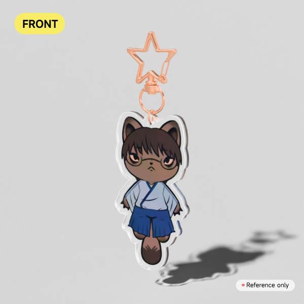Shinpachi Cat Clear Acrylic Keychains