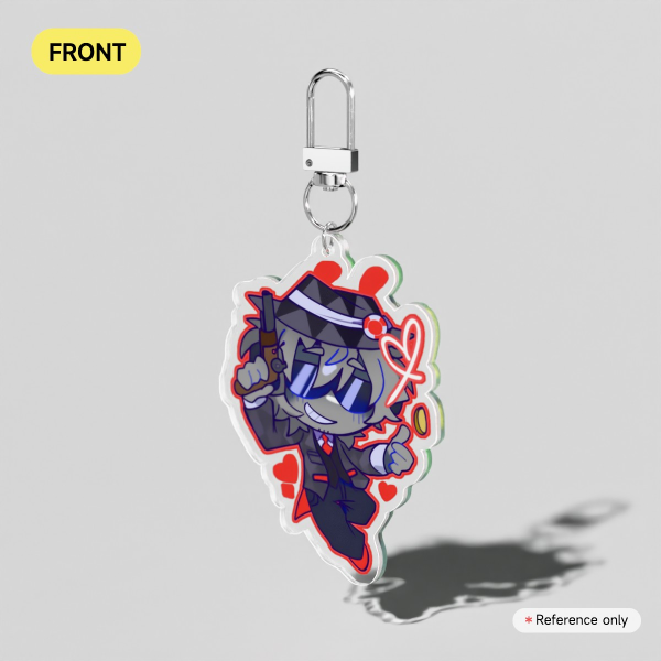 chance double sided keychain