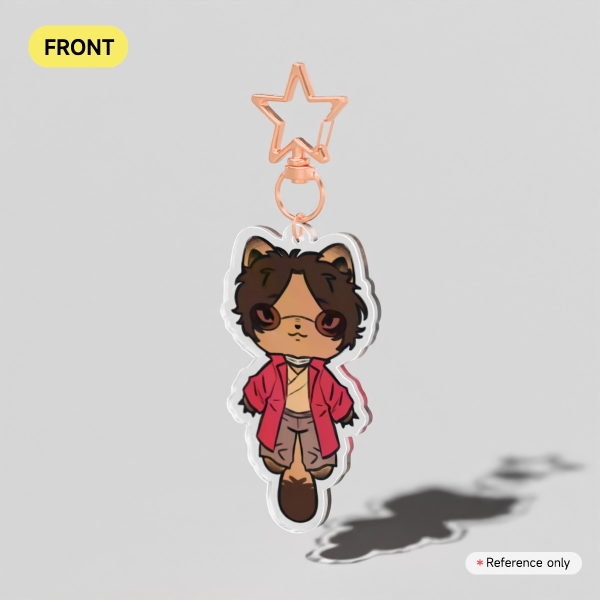 Sakamoto Cat Clear Acrylic Keychains