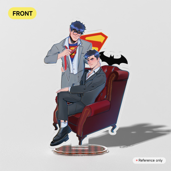 Superbat Acrylic Standees | Superman Batman Clark Kent Bruce Wayne DC Comics
