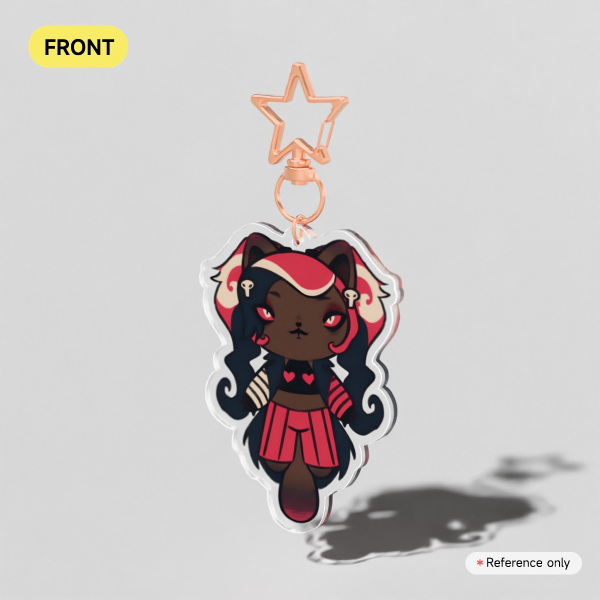 Velvette Cat Clear Acrylic Keychains