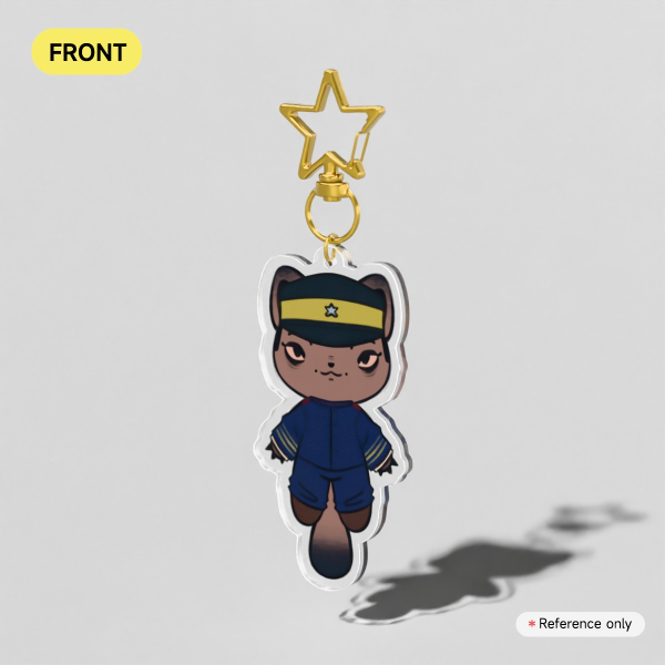 Usami Cat Clear Acrylic Keychains