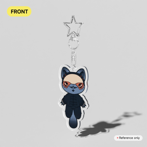 Tsurumi Cat Clear Acrylic Keychains