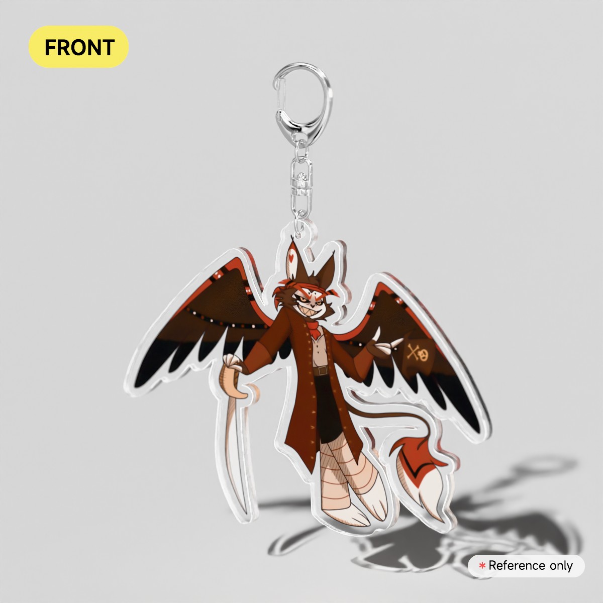Hazbin Hotel Pirates | Pirate Captain Husk - Clear Acrylic Keychains