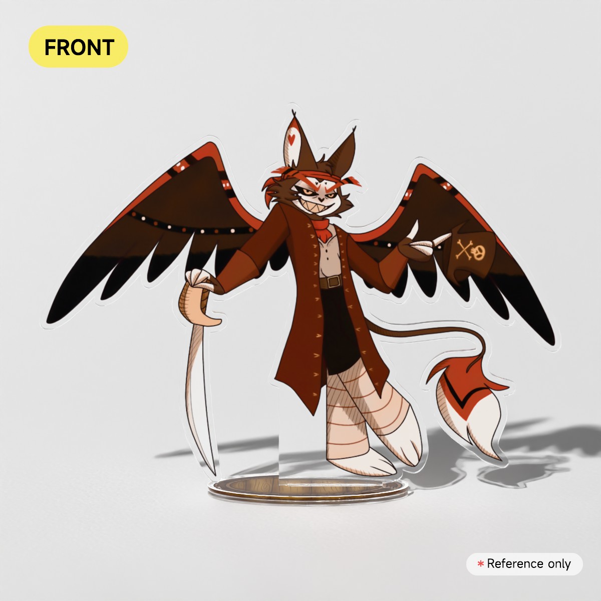 Hazbin Hotel Pirates | Pirate Captain Husk - Clear Acrylic Standees