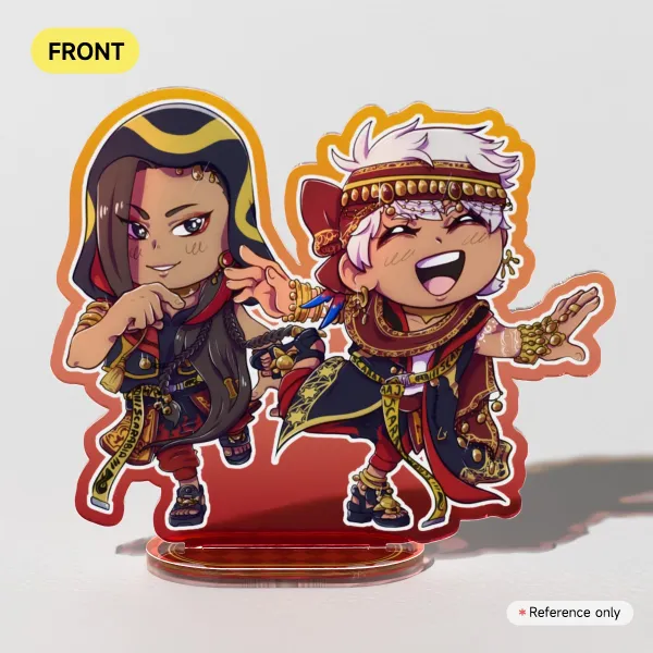 Scarabia Colored acrylic standee
