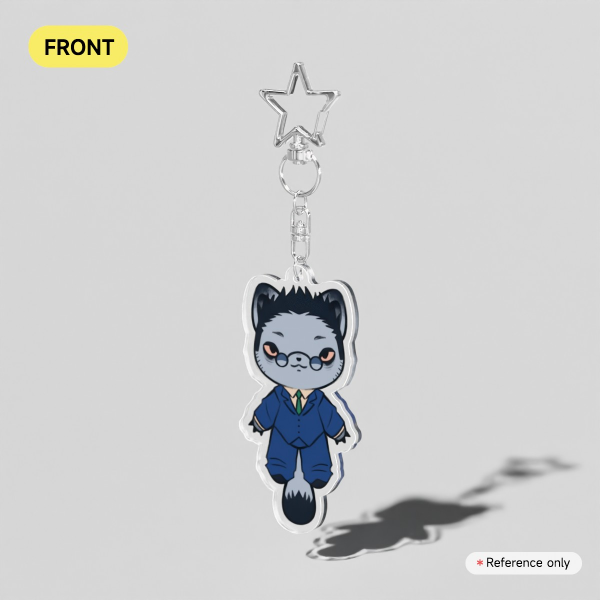 Leorio Cat Clear Acrylic Keychains
