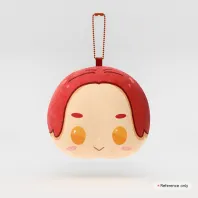 leo mochi face plush keychain
