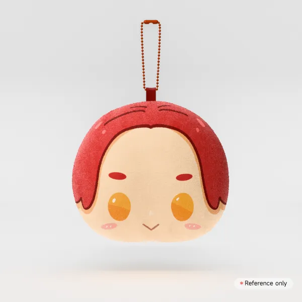 leo mochi face plush keychain