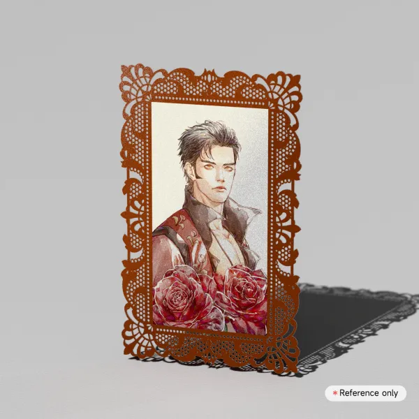 mihawk rose lace postcard