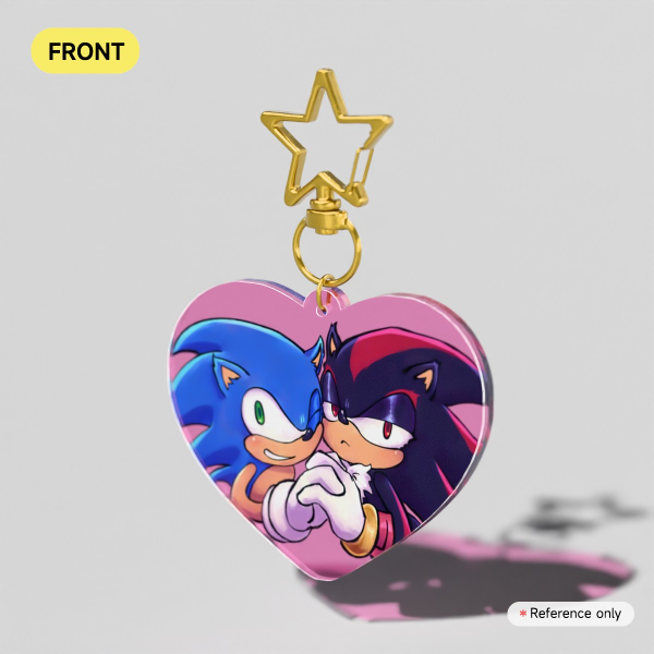 Sonic x Shadow Colored Edge Acrylic Keychain
