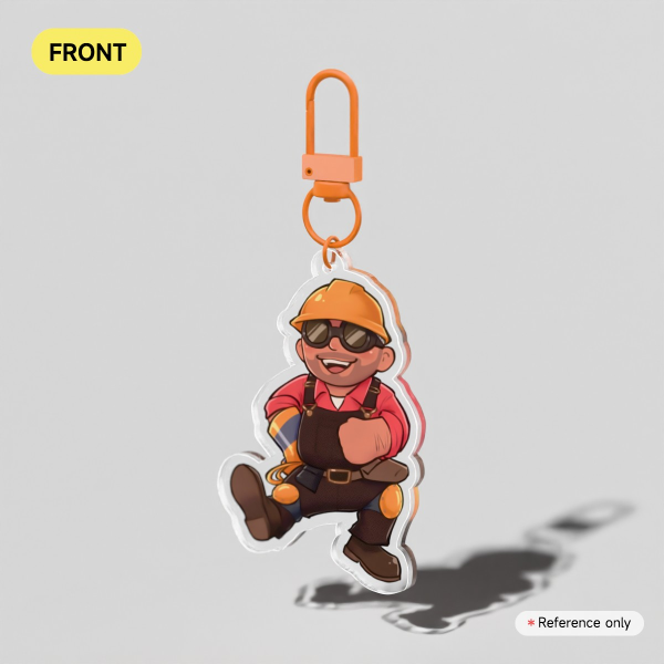 Kazotsky Kick Engineer Clear Acrylic Keychain