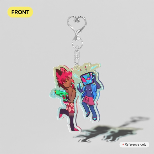 Beach Radiostatic Acrylic Keychain