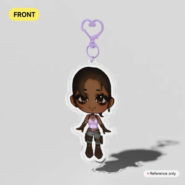 Sheva Alomar Resident Evil 5 Clear Acrylic Keychains