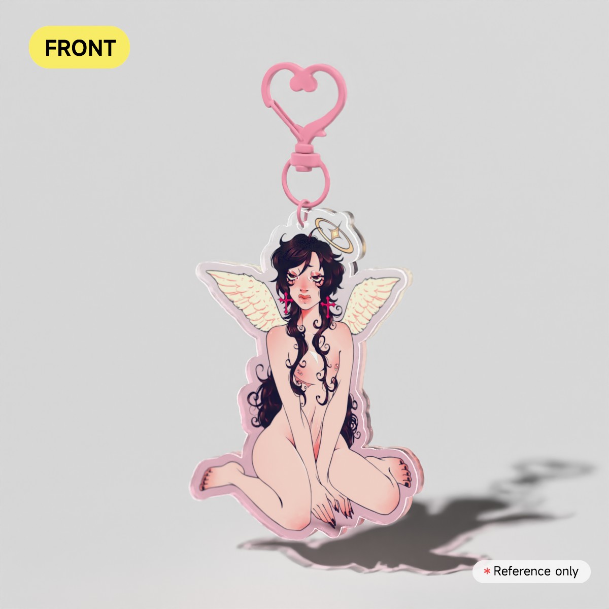 Angel Twink Clear Acrylic Keychains