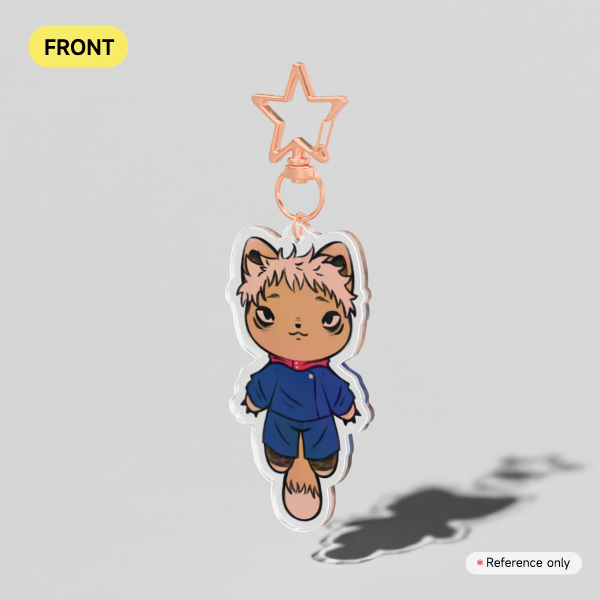 Yuji Cat Clear Acrylic Keychains