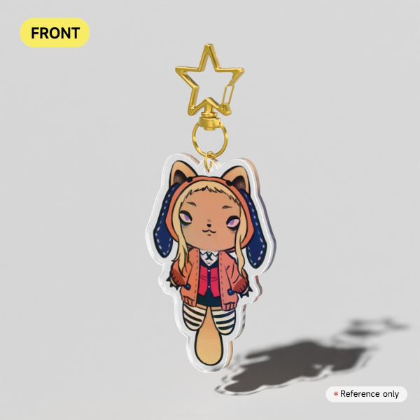 Runa Cat Clear Acrylic Keychains