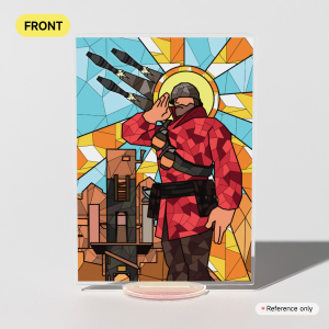 [Team Fortress 2] The Soldier Stained Glass Acrylic Standees