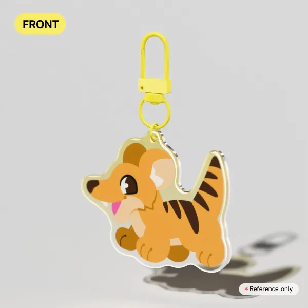 Thylacine / Tasmanian Tiger - Rounded Acrylic Keychain