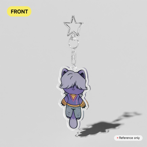 Mystery Cat Clear Acrylic Keychains