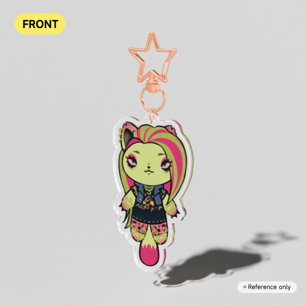 Venus Cat Clear Acrylic Keychains