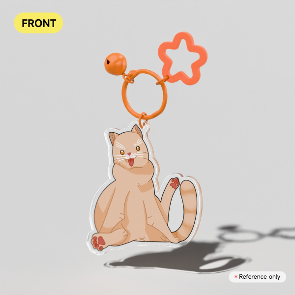 British Shorthair Cream Solid Coat Keychain