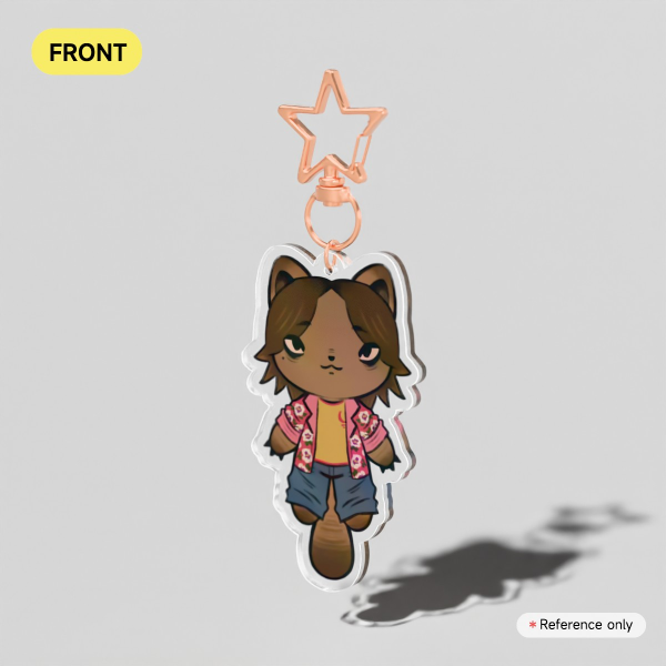 Daisuke Cat Clear Acrylic Keychains