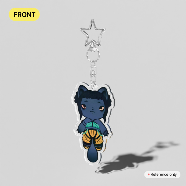 Zoey Cat Clear Acrylic Keychains
