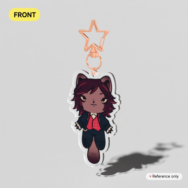Valentine Cat Clear Acrylic Keychains