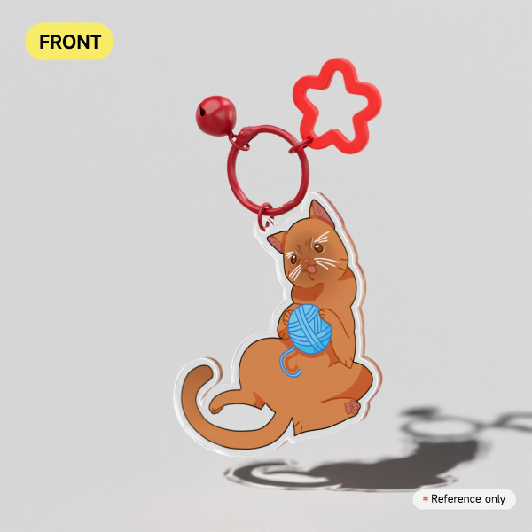 British Shorthair Red Solid Coat Keychain