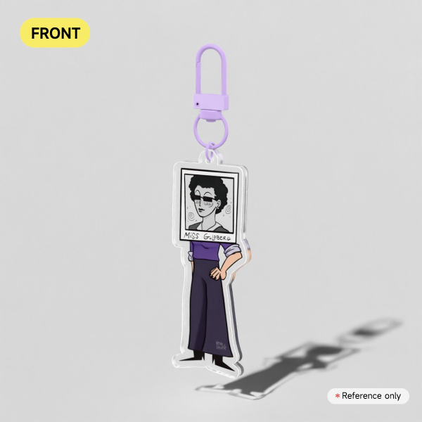 Miss Goldberg In Trousers Clear Acrylic Keychain