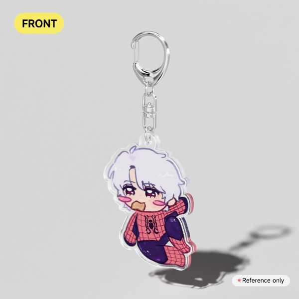 txt hueningkai x spiderman keychain