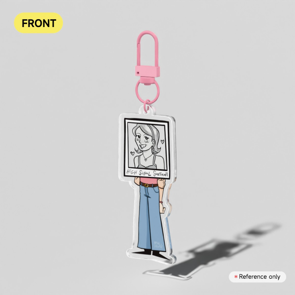 High School Sweetheart In Trousers Clear Acrylic Keychain