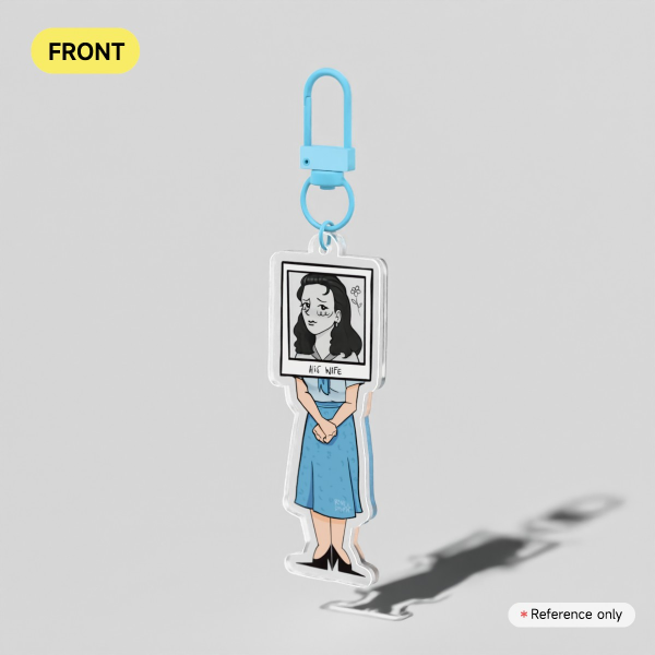 His Wife (Trina) In Trousers Clear Acrylic Keychain