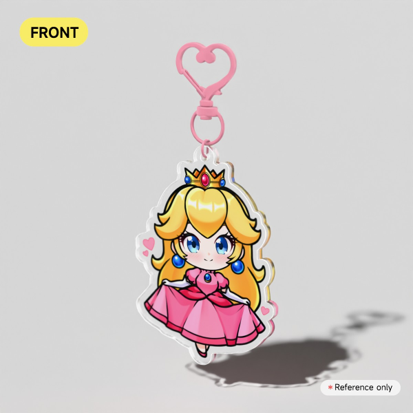 Chibi Peach! Clear Acrylic Keychain